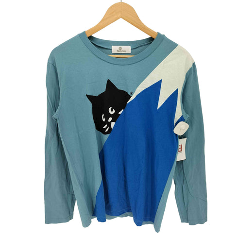 ネネット Ne-net にゃー 富士山 切替 プリント L/S シャツ レディース JPN:3