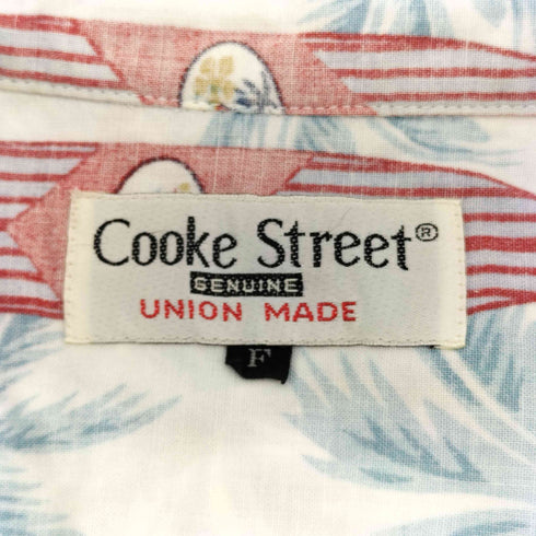 クックストリート Cooke Street サーフボード リバースプリント 半袖 ボタンダウンシャツ メンズ FREE