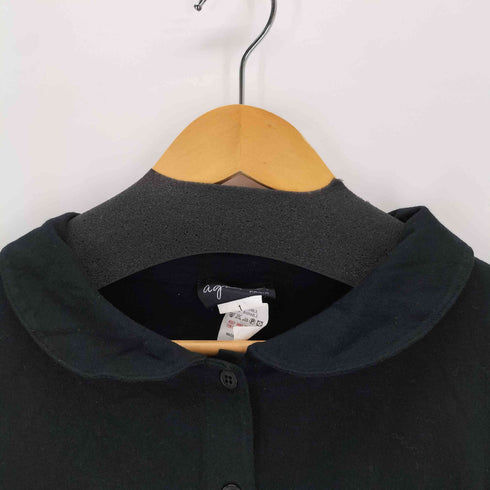 アニエスベー agnes b. 日本製 丸襟 フレンチスリーブシャツ レディース JPN:1