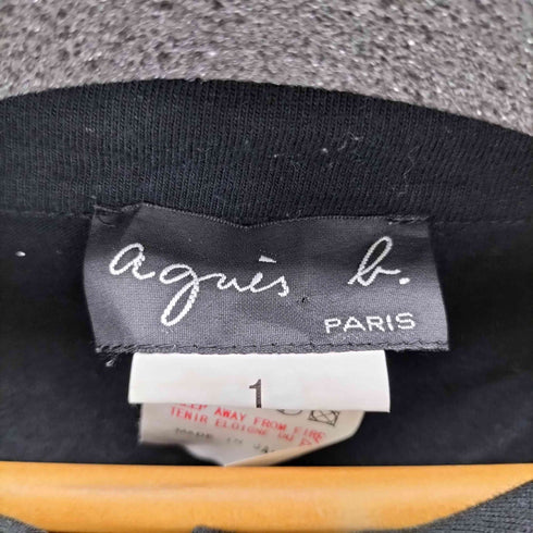 アニエスベー agnes b. 日本製 丸襟 フレンチスリーブシャツ レディース JPN:1
