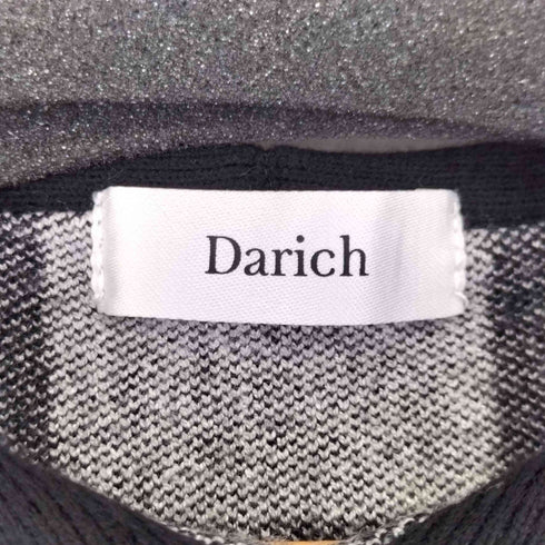ダーリッチ Darich ビッグカラーギンガムチェックニットロングワンピース レディース FREE