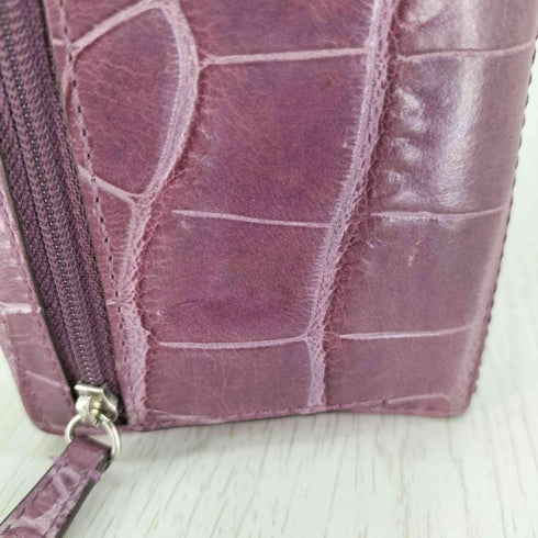 コーチ COACH クロコ型押しレザー 二つ折り財布 レディース