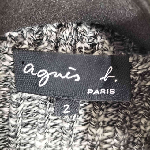 アニエスベー agnes b. イタリア製 コットン ショールカラー ロングカーディガン サンライズ レディース JPN:2