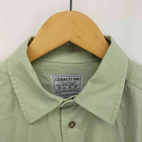 チェルッティ CERRUTI 1881 イタリア製 コットン ダブルポケット L/S シャツ メンズ import:M