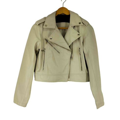 ザラ ZARA フェイクレザー ダブルライダースジャケット レディース import:S