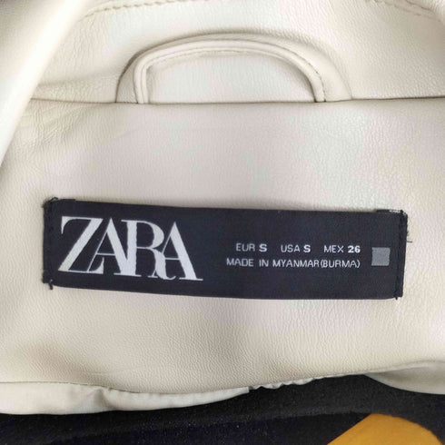 ザラ ZARA フェイクレザー ダブルライダースジャケット レディース import:S