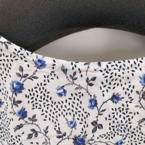 アニエスベー agnes b. PARIS サンライズ期 白タグ コットン 花柄 S/Sシャツ レディース JPN:36