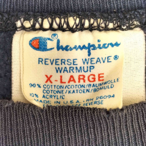 チャンピオン Champion 83-85年製 トリコタグ中期 USA製 REVERSE WEAVE ラバープリント BETA アーチ カプセル 2段 クルーネック スウェット メンズ import:XL