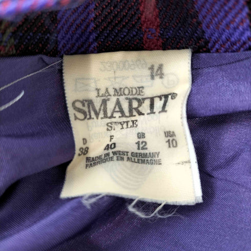 LA MODE SMARTI ウール タータンチェック プリーツ スカート レディース DE:38