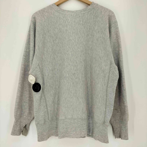 チャンピオン Champion 90-00s 刺繍タグ USA製 REVERSE WEAVE ラバープリント DREXEL アーチ カプセル2段 ゾロ目22 クルーネック スウェット メンズ import:L
