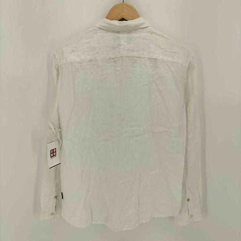 ポールスミスジーンズ Paul Smith JEANS リネン100 ドット マチ付き 隠しボタンダウン シャツ メンズ import:L