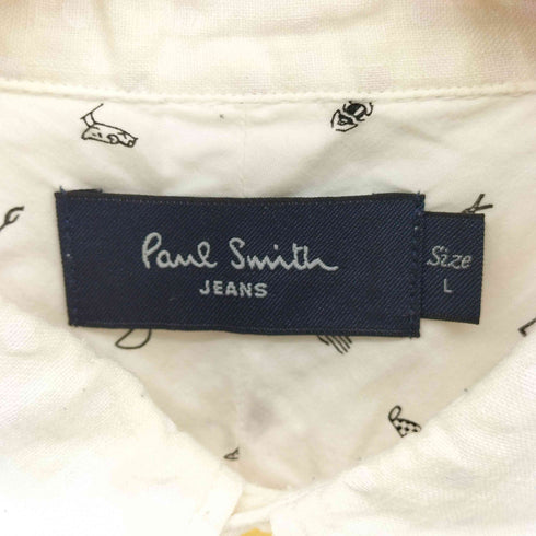 ポールスミスジーンズ Paul Smith JEANS リネン100 ドット マチ付き 隠しボタンダウン シャツ メンズ import:L