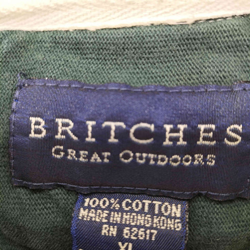 BRITCHES 90s コットン ストライプ ラガーシャツ メンズ import:XL