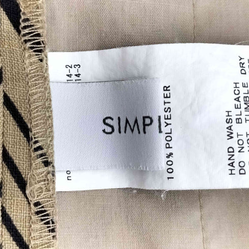 シンプリシテェ SIMPLICITE 21SS 幾何学模様 2タックパンツ レディース