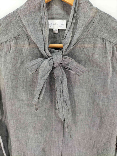 アニエスベー agnes b. PARIS サンライズ期 白タグ コットンシャツ レディース JPN:36