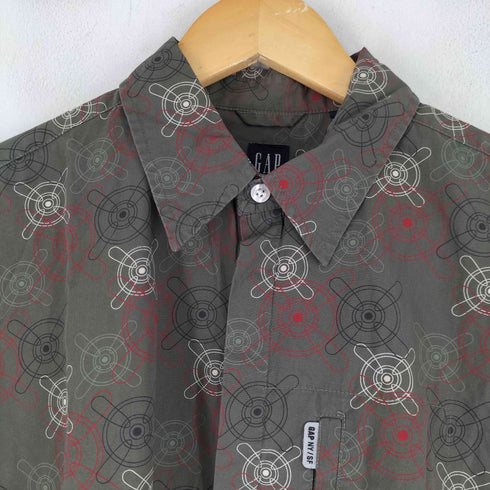 ギャップ Gap 90S 総柄 S/S 比翼シャツ メンズ JPN:XXL