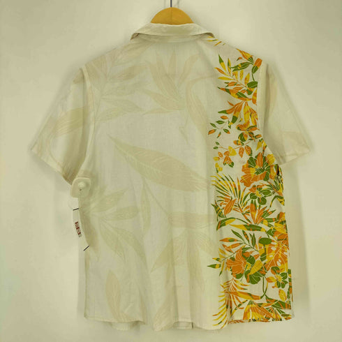 MANGOPLUS 花柄 開襟 オープンカラーシャツ メンズ LL