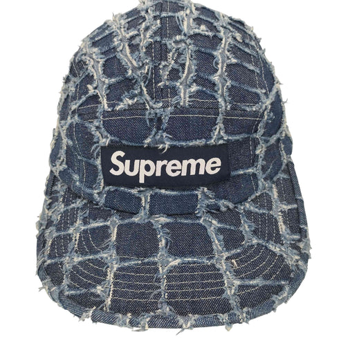 シュプリーム Supreme 25SS Frayed Croc Denim Camp Cap メンズ