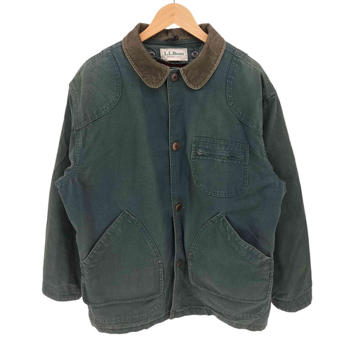 エルエルビーン L.L.Bean 80s USA製 チェックライナー付き 丸襟 コーデュロイ切替 ハンティングジャケット フィールドコート メンズ import:L