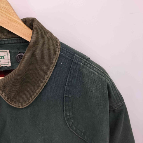 エルエルビーン L.L.Bean 80s USA製 チェックライナー付き 丸襟 コーデュロイ切替 ハンティングジャケット フィールドコート メンズ import:L