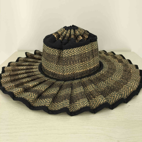 Lorna Murray ハンドメイド ボーダー ハット カプリハット 折り畳み メンズ M