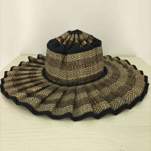 Lorna Murray ハンドメイド ボーダー ハット カプリハット 折り畳み メンズ M