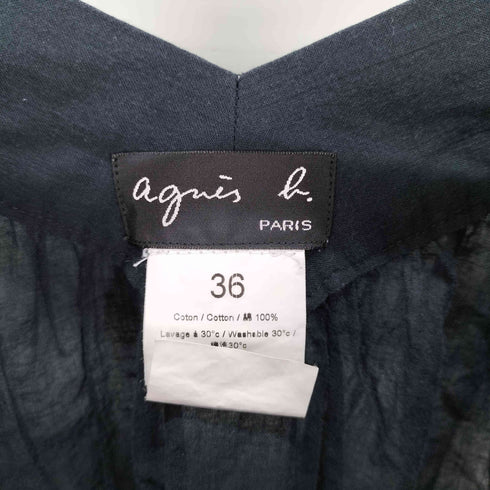 アニエスベー agnes b. PARIS サンライズ期 コットン S/S VネックTシャツ レディース JPN:36