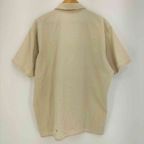 ベンデイビス BEN DAVIS 70-80s 黄タグ 襟芯 コットンポリダブルポケット ハーフジップ 半袖シャツ メンズ import:L
