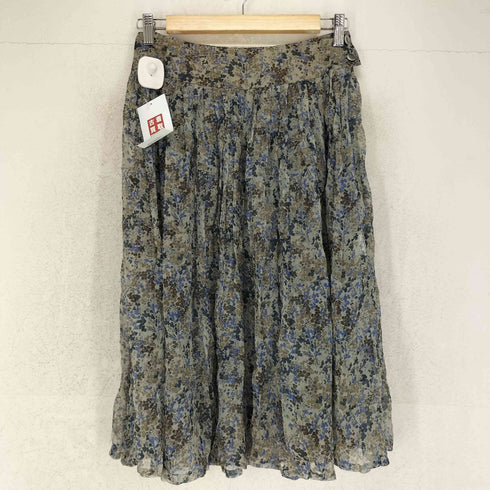 アニエスベー agnes b. PARIS サンライズ期 シルク 花柄 シャツ スカート セットアップ レディース JPN:36
