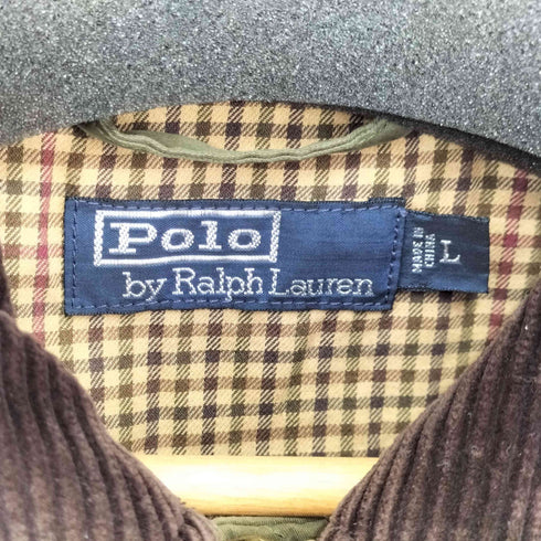 ポロバイラルフローレン Polo by RALPH LAUREN 裏地チェック 襟コーデュロイ キルティングジャケット メンズ JPN:L