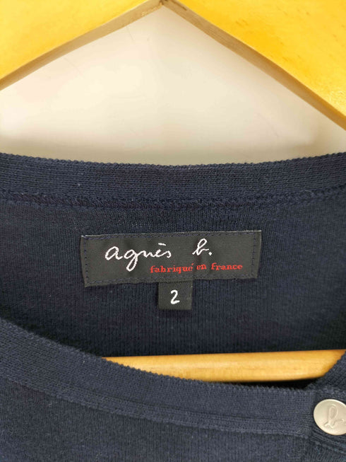 アニエスベー agnes b. PARIS サンライズ期 ボタン コットンカーディガン レディース JPN:2