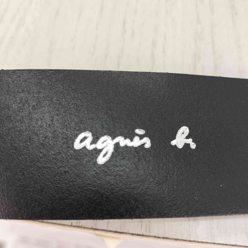 アニエスベー agnes b. 編み込み尾錠 リアルレザーベルト レディース 75