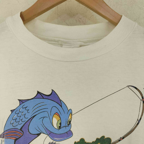 90s USA製 FISHING キャラクタープリント Tシャツ メンズ XL