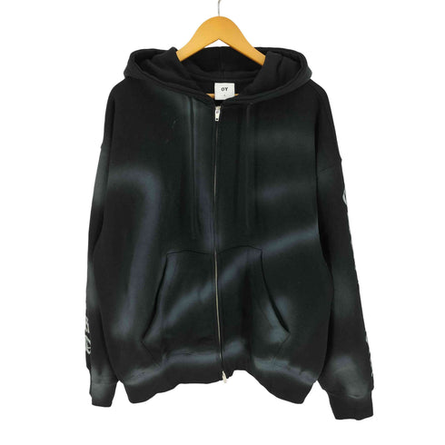 オーワイ OY 25AW DIRTY SPRAY EFFECT ZIP UP HOODIE ダーティー スプレー エフェクト L/S ジップ アップ フーディー メンズ import:L