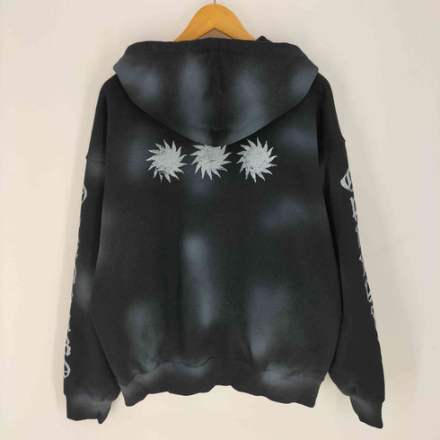 オーワイ OY 25AW DIRTY SPRAY EFFECT ZIP UP HOODIE ダーティー スプレー エフェクト L/S ジップ アップ フーディー メンズ import:L