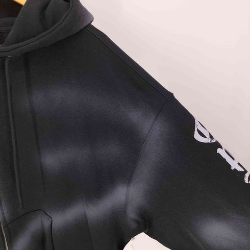 オーワイ OY 25AW DIRTY SPRAY EFFECT ZIP UP HOODIE ダーティー スプレー エフェクト L/S ジップ アップ フーディー メンズ import:L