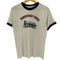 80s シングルステッチ HORSESHOE CURVE 染み込みプリント リンガー Tシャツ メンズ