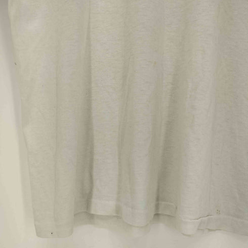 80s シングルステッチ HORSESHOE CURVE 染み込みプリント リンガー Tシャツ メンズ