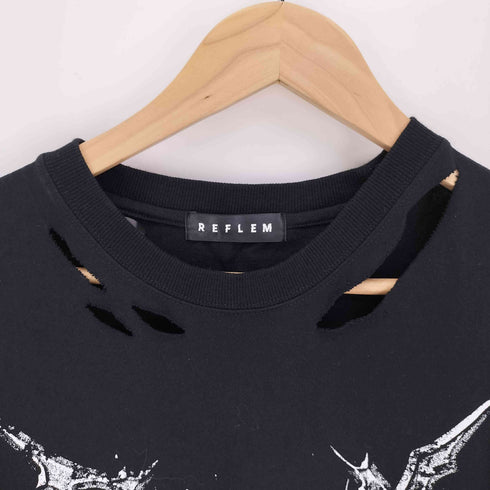 REFLEM レフレム スカルプリント ダメージ S/S Tシャツ メンズ FREE