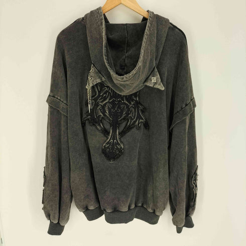 REFLEM レフレム フェード加工 猫耳 フーテッド L/S ジップ パーカー メンズ FREE