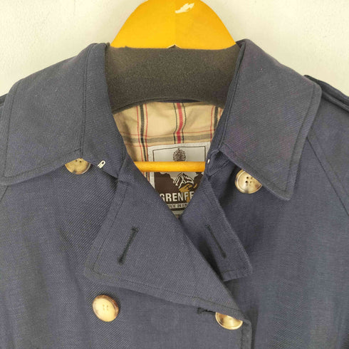 グレンフェル GRENFELL MADE IN ENGLAND 山タグ リネン トレンチコート レディース JPN:38