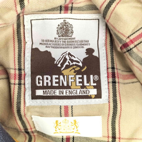 グレンフェル GRENFELL MADE IN ENGLAND 山タグ リネン トレンチコート レディース JPN:38