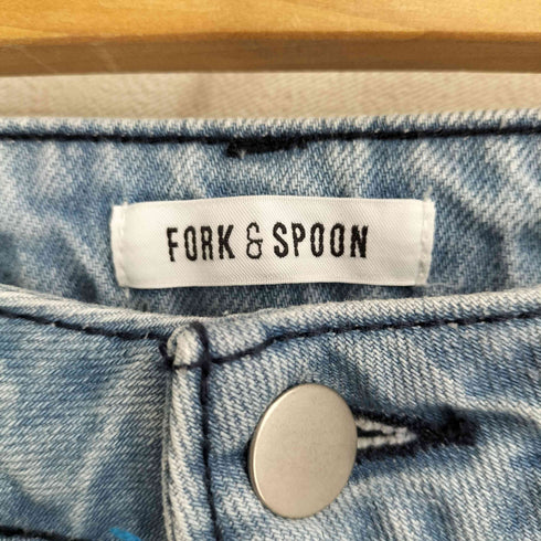 フォークアンドスプーン FORK&SPOON セミワイドヘムデニムパンツ レディース JPN:1