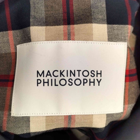 マッキントッシュフィロソフィー MACKINTOSH PHILOSOPHY 裏地チェック ステンカラーコート レディース JPN:38