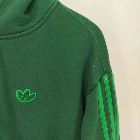 アディダスオリジナルス adidas Originals フリル付き フードパーカー フーディグリーンアシンメトリー レディース M