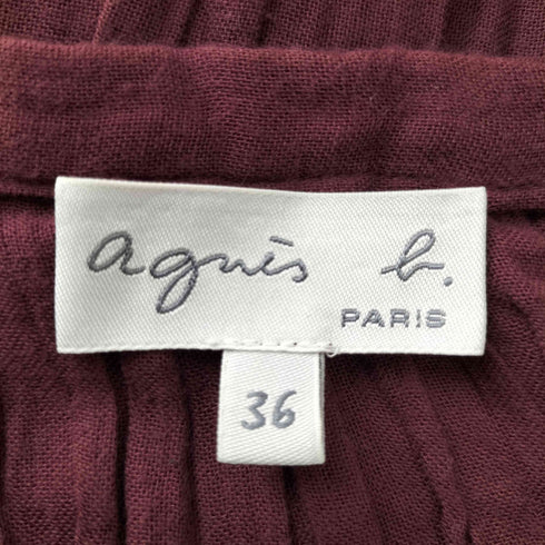 アニエスベー agnes b. PARIS サンライズ期 白タグ プリーツスカート レディース 36