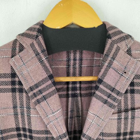 ラルディー二 LARDINI ウール チェック テーラードジャケット レディース 30