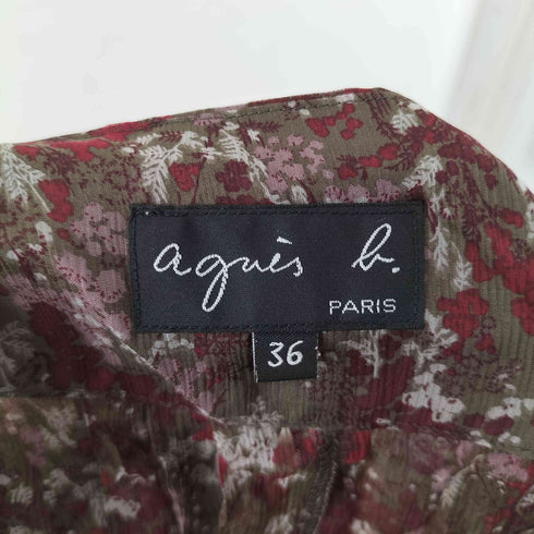 アニエスベー agnes b. PARIS サンライズ期 シルク 花柄スカート レディース JPN:36