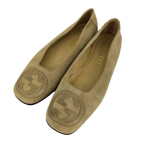 グッチ GUCCI GGロゴ スクエアトゥ ローカット パンプス レディース 35 1/2