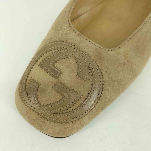 グッチ GUCCI GGロゴ スクエアトゥ ローカット パンプス レディース 35 1/2